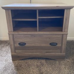 Wooden File Cabinet Table 