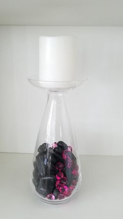 Glass candle holder