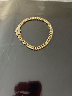 New 6mm 8.5inch 14K gold plated stainless steel Cuban Link Chain Bracelet for women