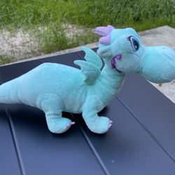 Disney Just Play Crackle Dragon Sofia the First Plush Green Purple 12 inch