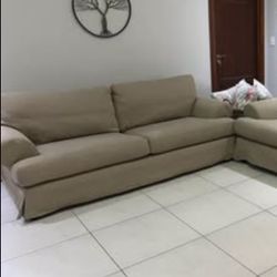 4-Seater Sofa Set (2 Sofas) Oversized, Neutral, Cozy