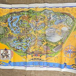 Vintage Original Disneyland "America on Parade", Large Map Walt Disney approx 24" X 44" Poster Guide 