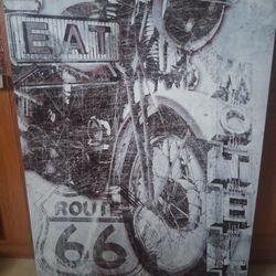 Canvas Motorcycle Print