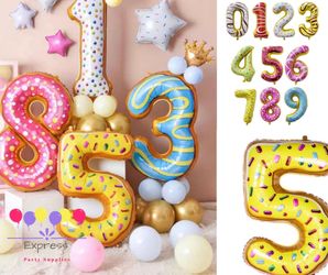 50 inc foil balloons 0-9