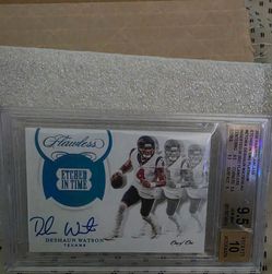 (Need To Sell Today) 1 of 1 2020 Panini Flawless Etched In Time Platinum Deshaun Watson Beckett 9.5 Autograph 10