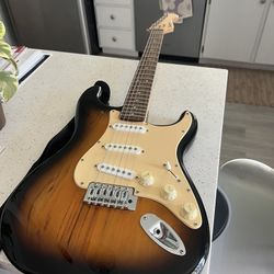 Squier by Fender Electric Guitar – Classic Sunburst Finish