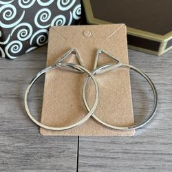 Cute Silver Geometric Earrings 