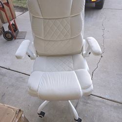 Executive Office Chair - White Velvet 