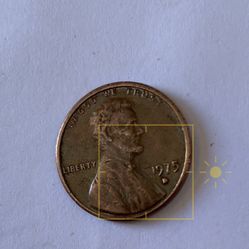 1975 D Copper Penny Filled D Error 