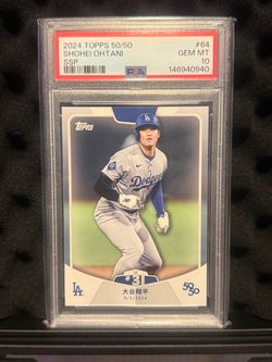 Topps 2024 50/50 Shohei Ohtani SSP #64 Los Angeles Dodgers PSA 10