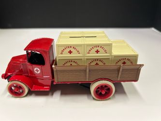 Ertl Mack AC Bulldog Red Cross Disaster Relief Truck Bank