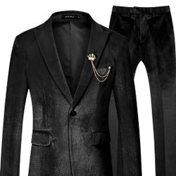 2 Piece Velvet Suit 
