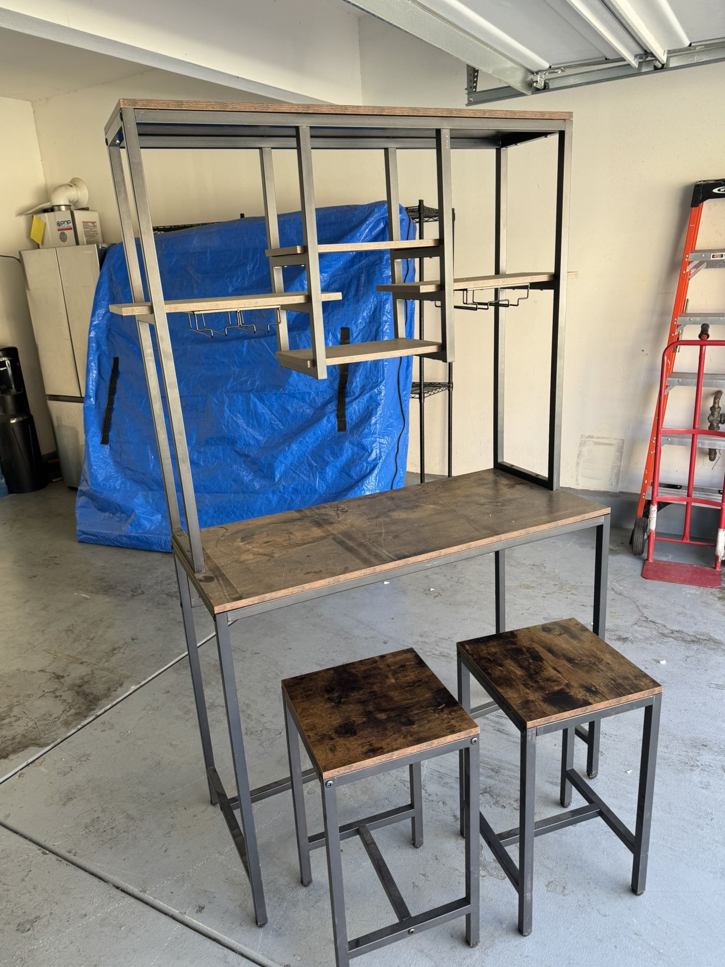 bar table with stools