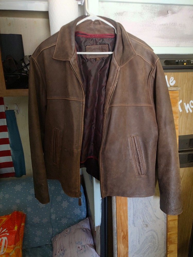 St Johns Bay Genuine Leather Coat