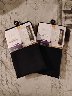 MAINSTAYS 1 PANEL 84 INCH SHEER CURTAIN Black