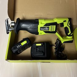 Cordless Reciprocating Saw for Woods Metal Plastic Cutting, 0-3000 SPM