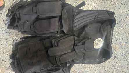 Security vest with the badge