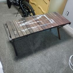 Two teek folding benches