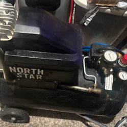 NorthStar Single-Stage Portable Electric Air Compressor, 2 HP, 13Gallon, 5.0 CFM, Horizonta w/ acces