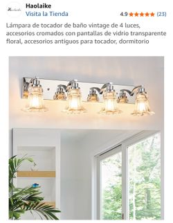 Vintage 4-light bathroom vanity lamp