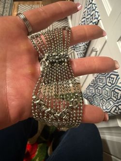 Silver Multi-Strand Ball Chain Bracelet