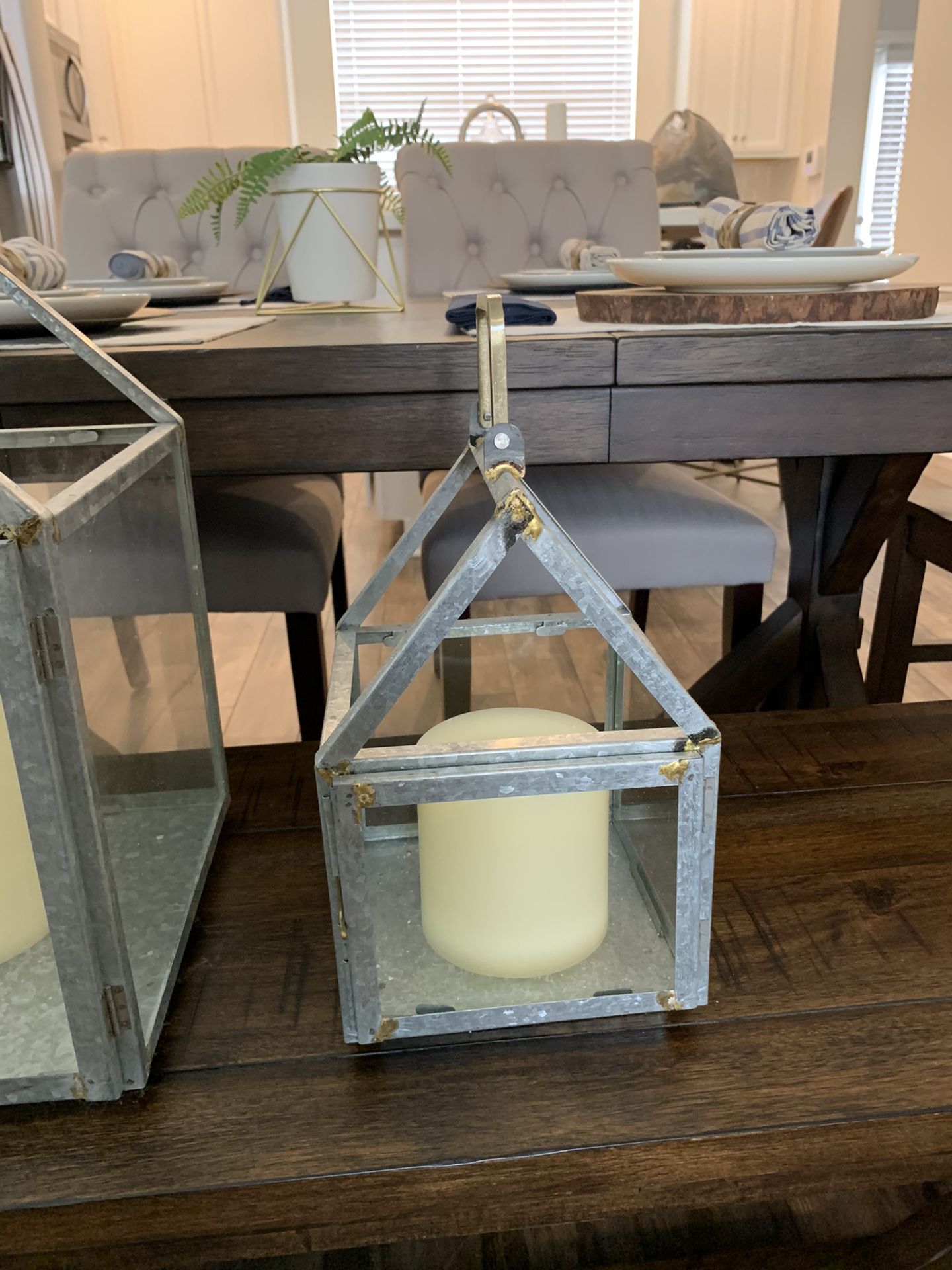 Matching silver candle holder