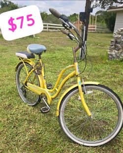 Bicicleta Bicicleta Amarilla R26 con Cambios – 26 Inch Bike

Bicicleta de paseo color amarillo con cambios, cómoda y funcional para paseos, ejercicio 