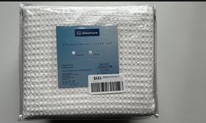 New Waffle Duvet Cover King - Cotton Waffle Weave Duvet Cover, King Duvet Cover Set with 1 King Duvet Cover and 4 Pillowcases - White Duvet Cover King