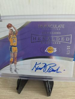 Lakers  Kurt Rambis  Certified  Autograph  Card
