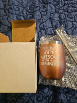 Wine Tumbler with straw