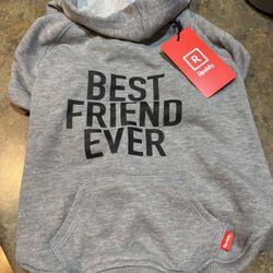Dog Hoodie. Reddy.  Dog Sweatshirt. New. Medium Best Friend Ever 