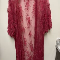 Red Lace Robe 