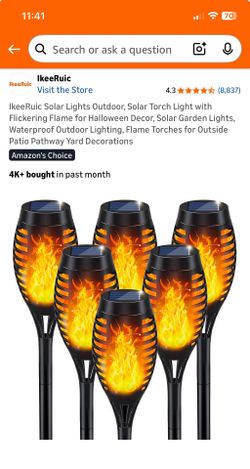 Solar Flickering Lawn Lights