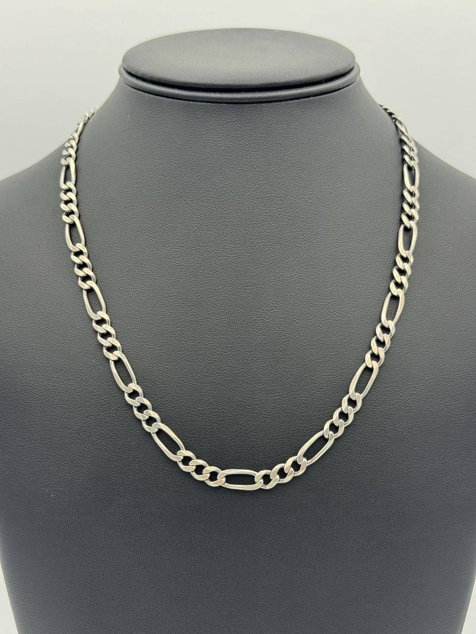 Jewelry .925 sterling silver Figaro necklace chain 24" 6 mm