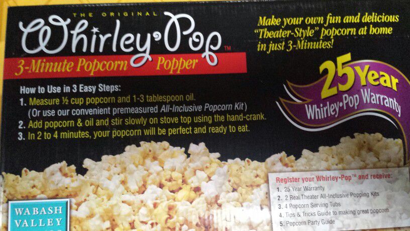 Whirley Pop 3 Minute Popcorn Popper 