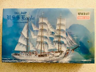 Vintage 1997 USS Eagle Coast Guard  Minicraft Model Kit