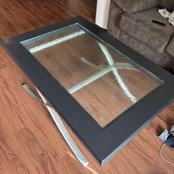 Glass coffee table