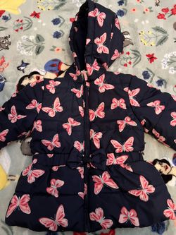 Butterfly Winter Jacket Toddler Girl 18 Months 