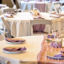 Purple Linens / Napkins For Wedding Party