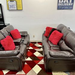 TAX TIME SALE! NEW COMFY MADRID RECLINING SOFA LOVESEAT SET ON SALE $1299! 