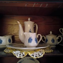 Mayhill Federalist Ironstone Blue Floral 48 Pc. Dinner Set