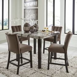 Ashley D581-13 pub table+chairs set