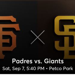 Padres v Giants - Saturday, Sep 7th - One ticket