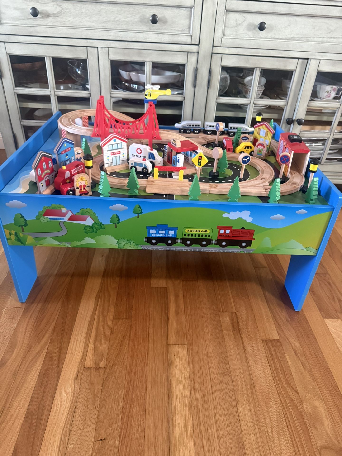 Wood Toy Track And Accessories