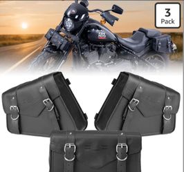 Leather Motorcycle Saddle Bags