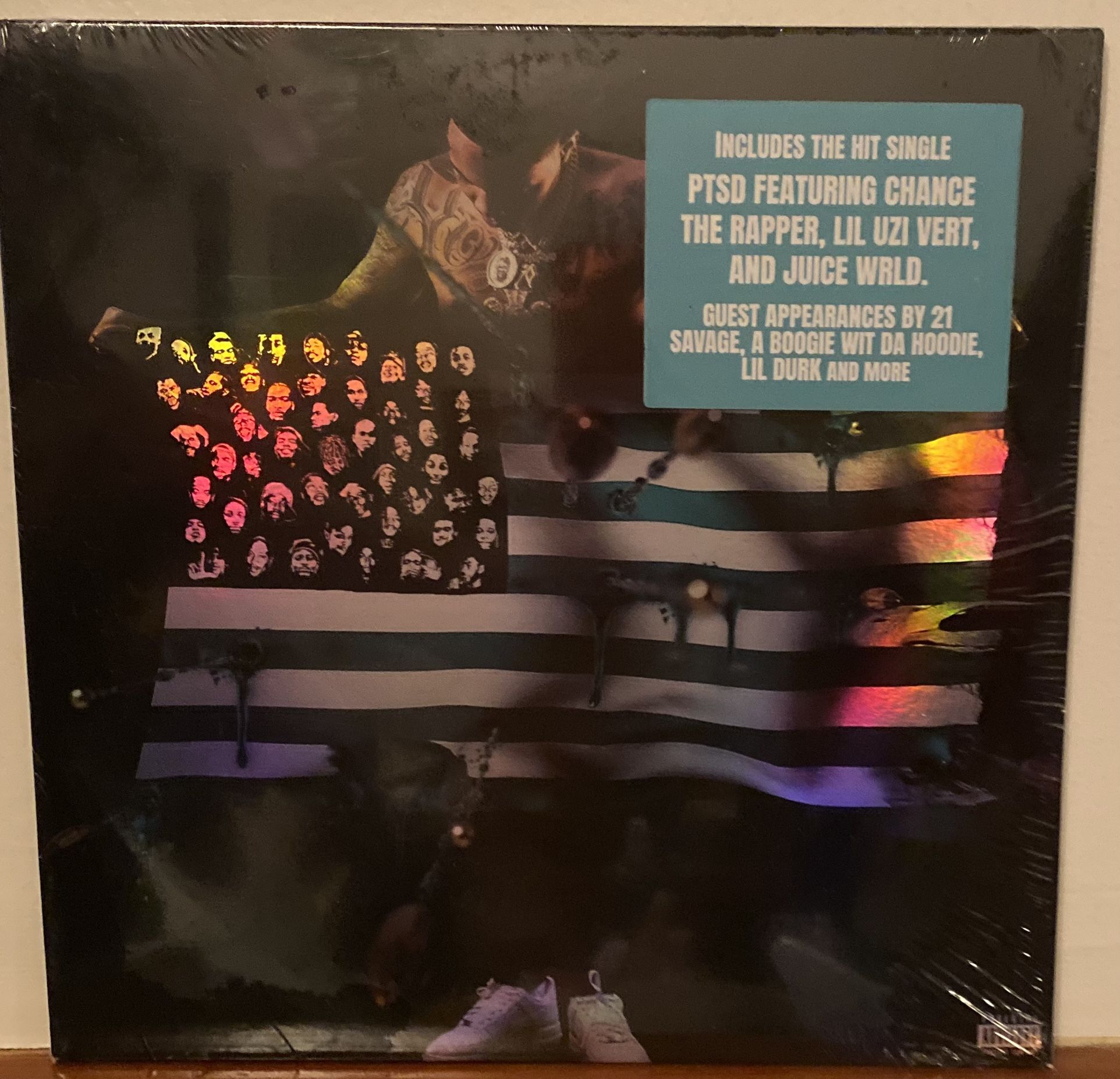 G Herbo PTSD Deluxe 2LP Transparent Dark Blue Vinyl Sealed