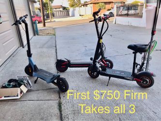 E-Scooters ( WITH CHARGERS! ) 😎“ 2 Brand New & 1 used”  First $750 takes all 3