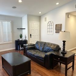 Living Room Furniture - Loveseat & 3 Tables