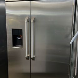 GE MONOGRAM 48”WIDE BUILT IN SIDE BY SIDE REFRIGERATOR 