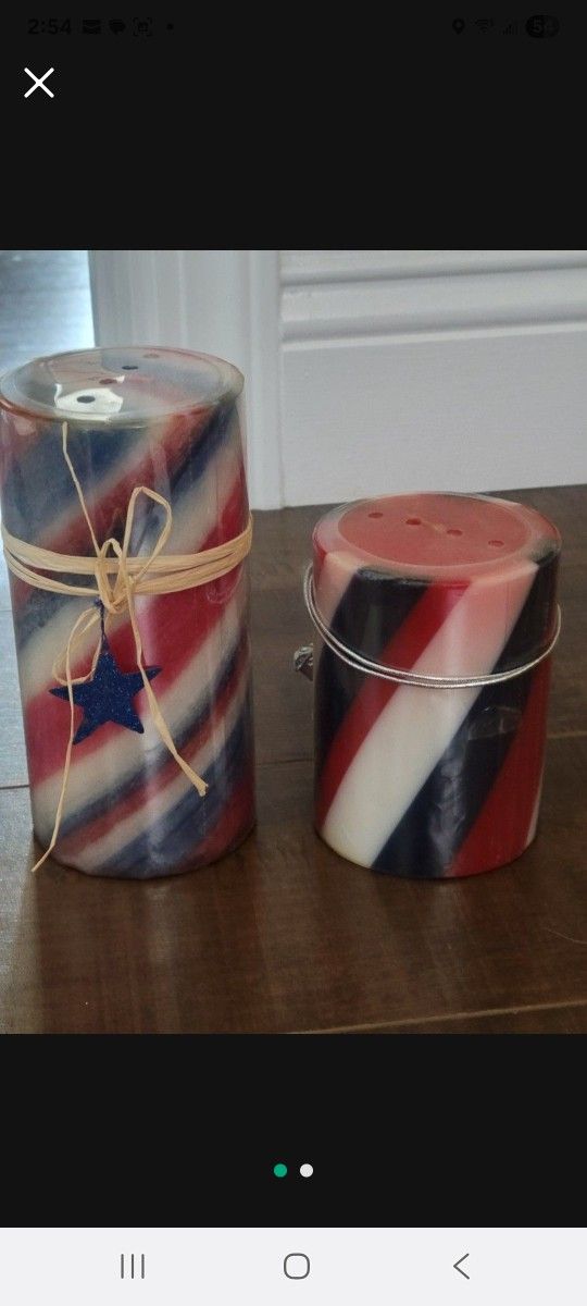 Red White Blue Pillar Candles Pier1